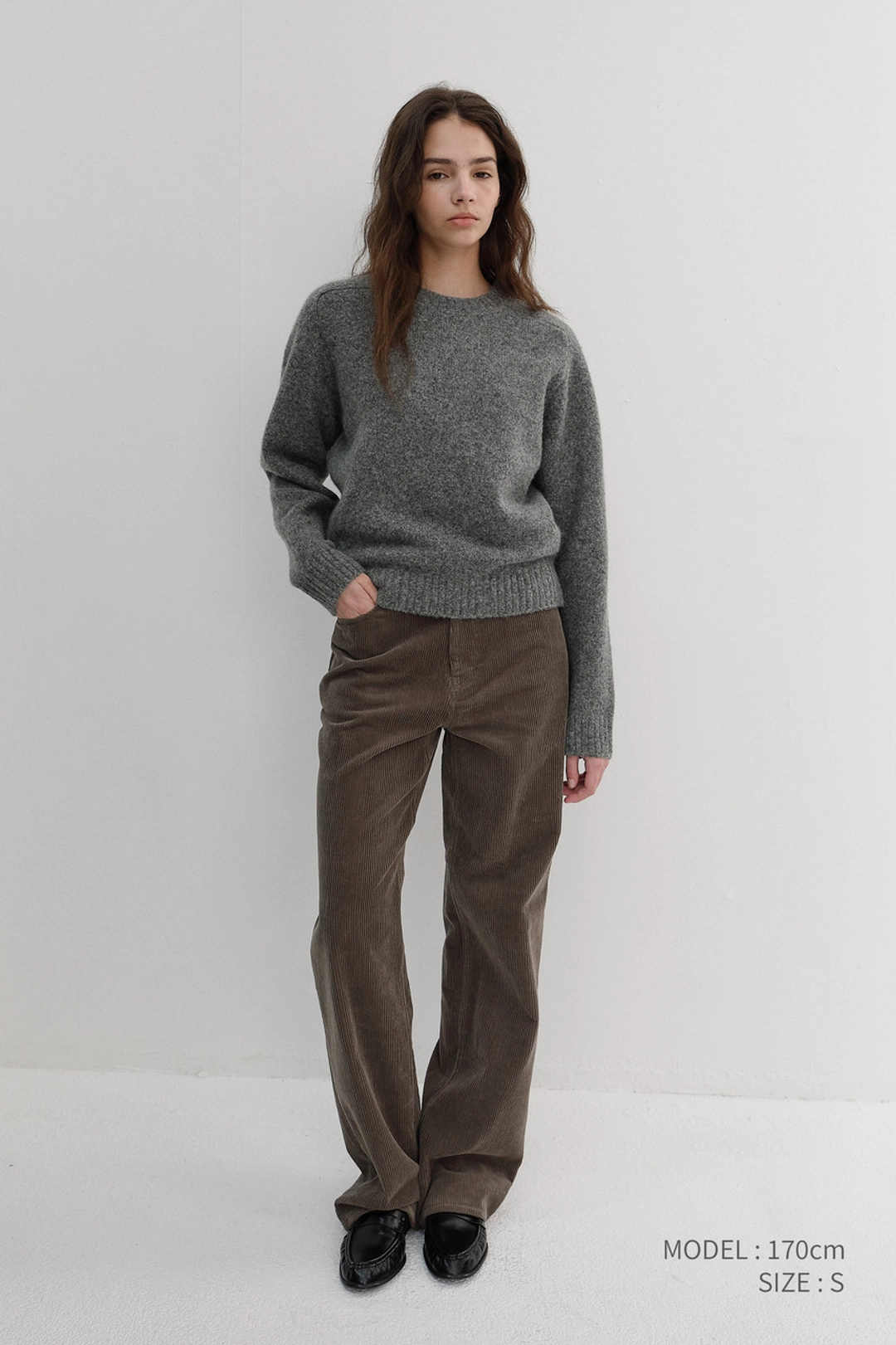 던스트 UNISEX SHAGGY DOG SWEATER MELANGE GREY_UDSW6D133G2 상품 이미지 1