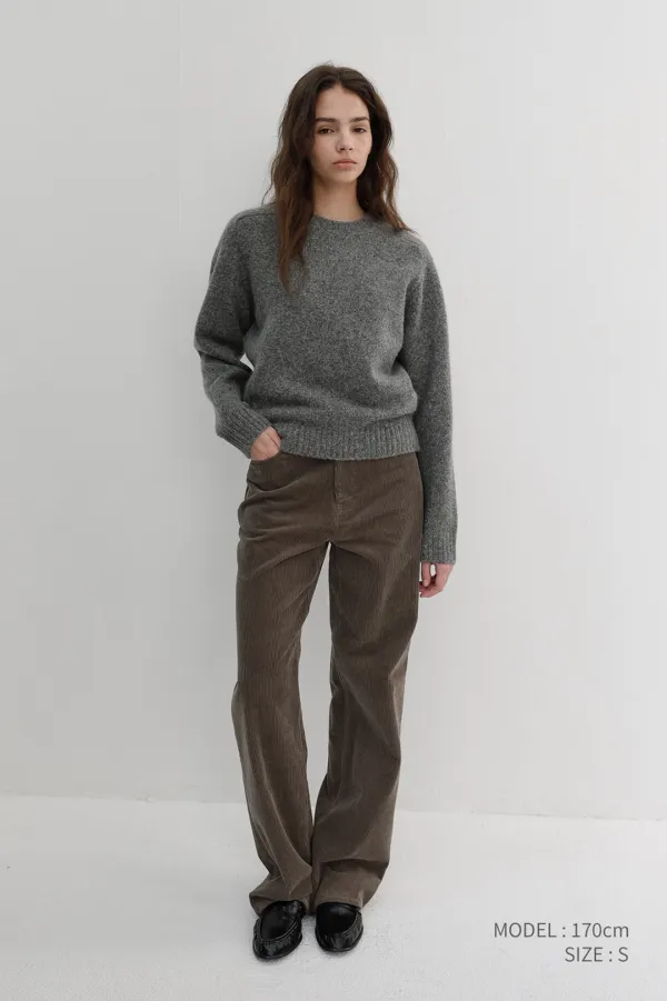 UNISEX SHAGGY DOG SWEATER MELANGE GREY_UDSW6D133G2