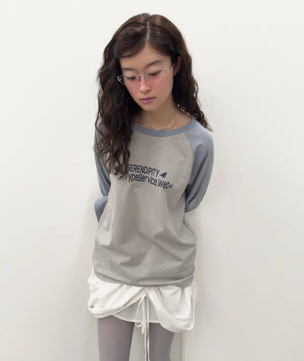 [4차] Dotted Raglan Top [Blue]