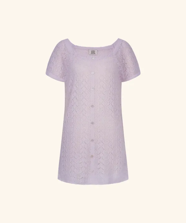Roy Layered Knit Dress (Purple)