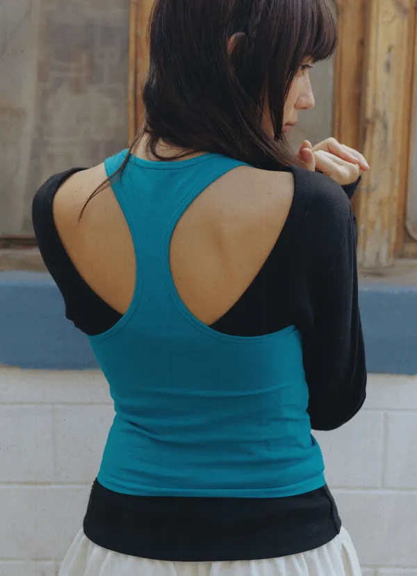 Essential scoop long sleeve_Black
