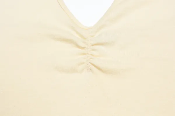 flare halter top (lemon)