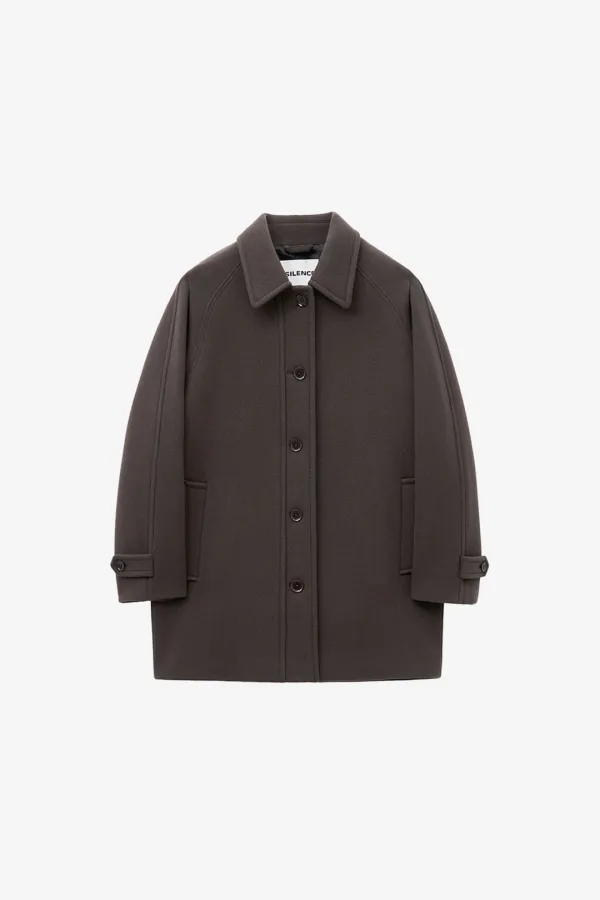 소프트 하프 발마칸 코트 BROWN