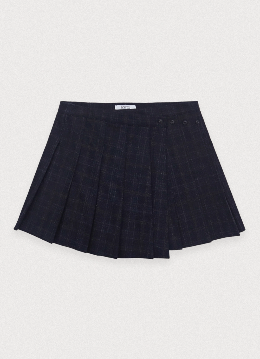 포에토 Minifeen check pleate skirt - navy 상품 이미지 1