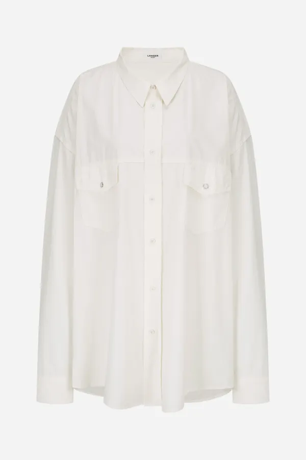 reporter washed two-pocket shirt