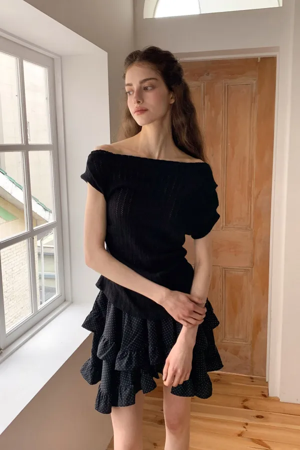 Dot Romi Skirt / Black