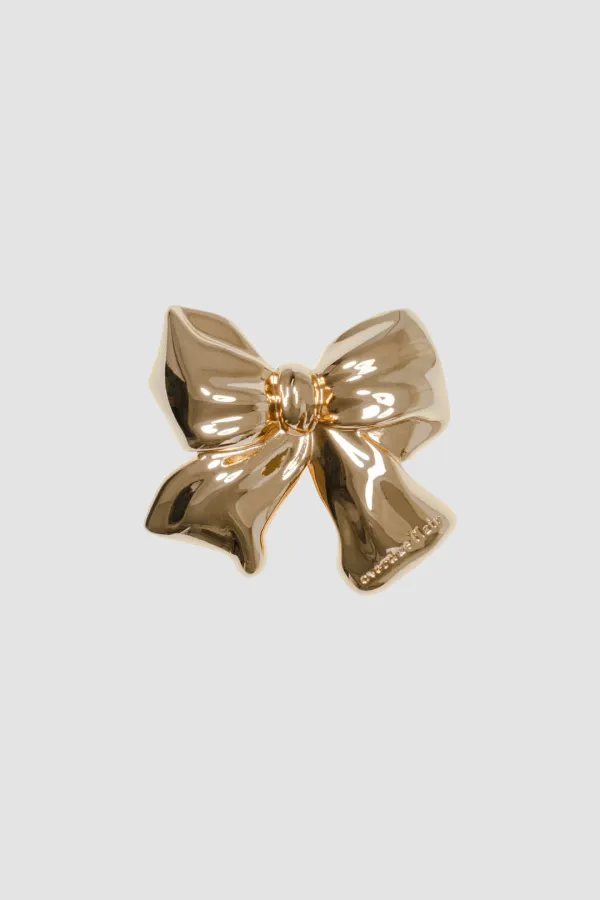 [EXCLUSIVE] METAL RIBBON BROOCH_GOLD