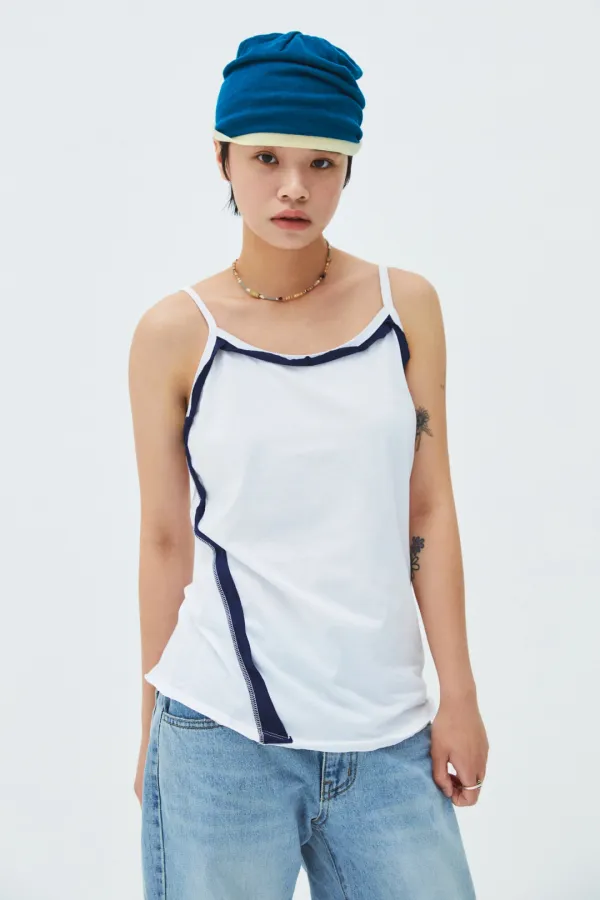 FUSED SLEEVELESS WHITE