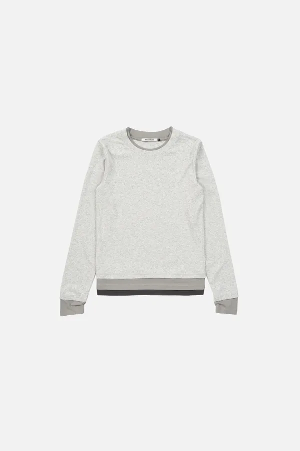 ESSENTIAL COLOR BLOCK TEE - MELANGE GREY