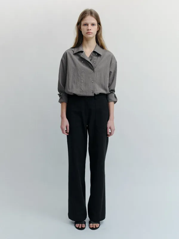 [3차 재입고 5/29 순차 발송] Double Breasted Blouse(Charcoal)