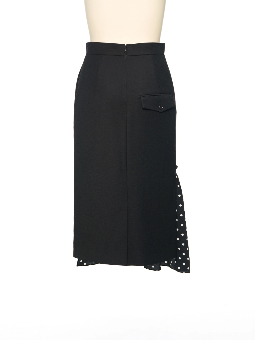푸쉬버튼 FW25 UNDERLINE BLACK DOT POINTED H-LINE SKIRT 상품 이미지 3