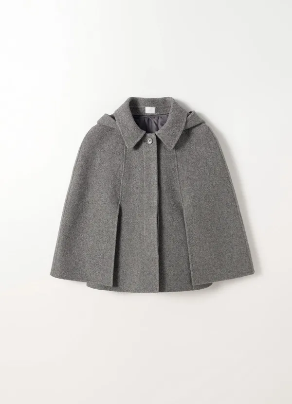 4TH Cape Hooded Handmade Coat(Charcoal)