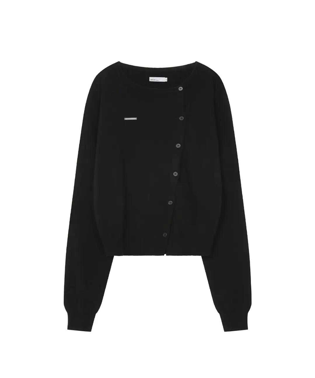 미세키서울 Unbalanced knit cardigan BLACK 상품 이미지 1
