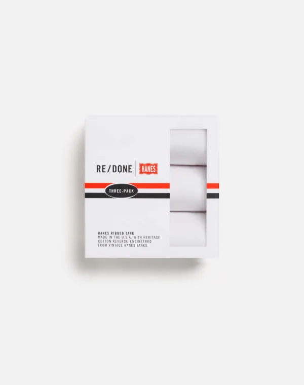 Ribbed Tank 3 Pack - White