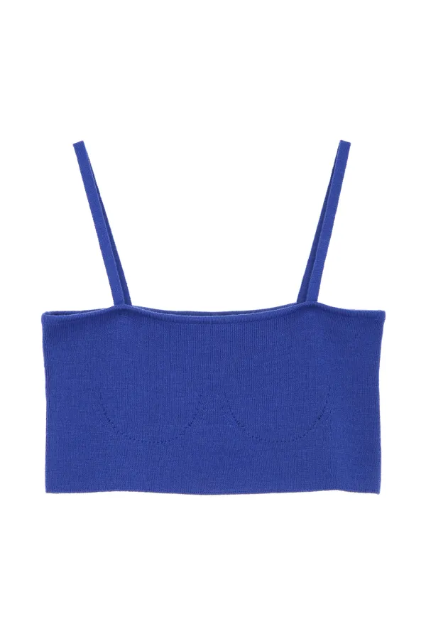 Knited Bustier Top, Blue