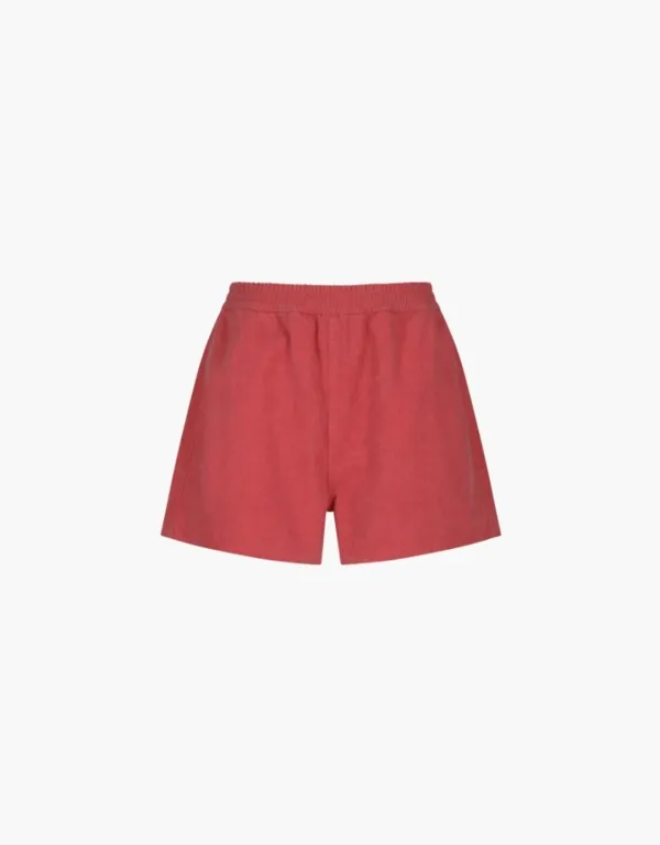 cotton washing banding shorts - red