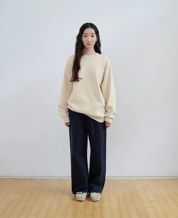 Superfine Wool Jacquard Knit MTM_BUTTER CREAM