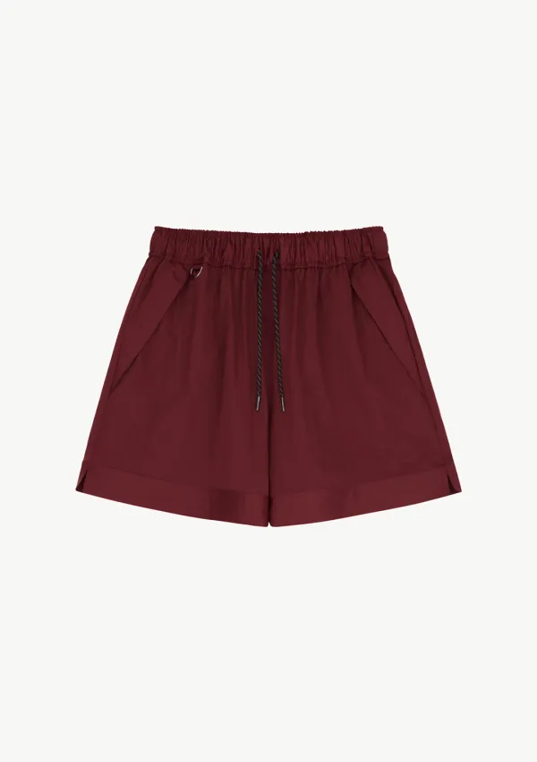 Bay Relaxed Shorts in Burgundy