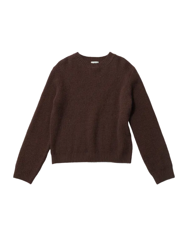 waffle pullover (brown)