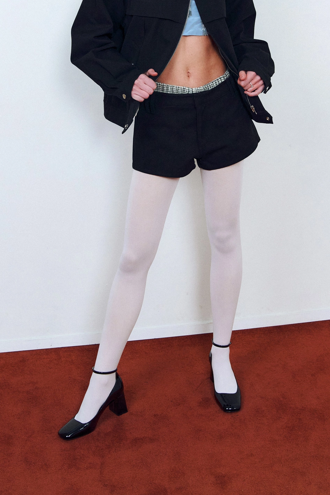포지프레클즈 Urban Oxford Shorts_Carbon Black 상품 이미지 2