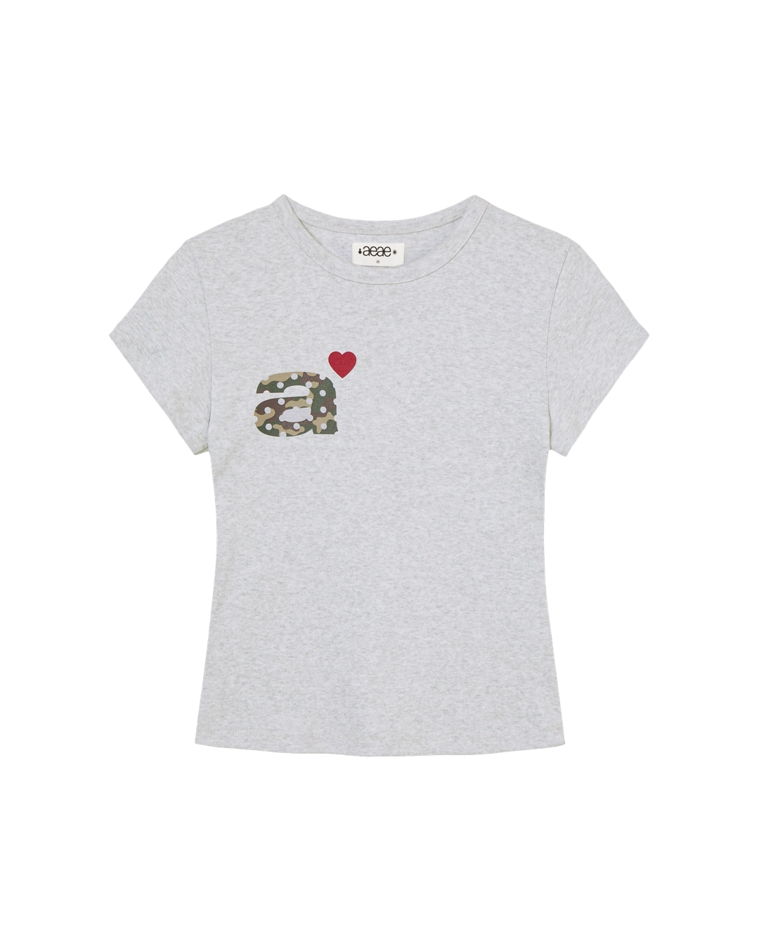 에이이에이이 [6/4 예약발송] DOT SMALL LETTER TEE [LIGHT GREY/CAMO] 상품 이미지 1