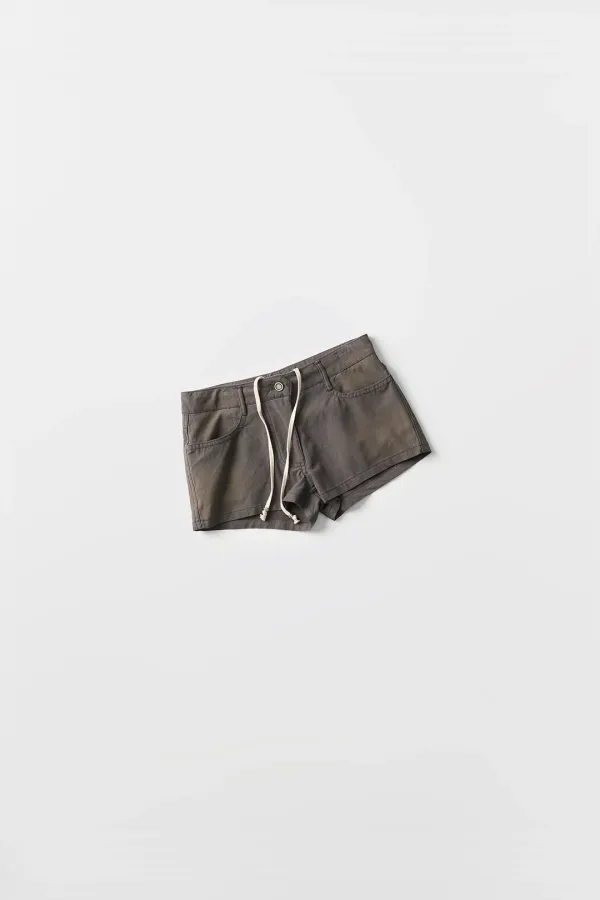 Faded Drawstring Micro Shorts