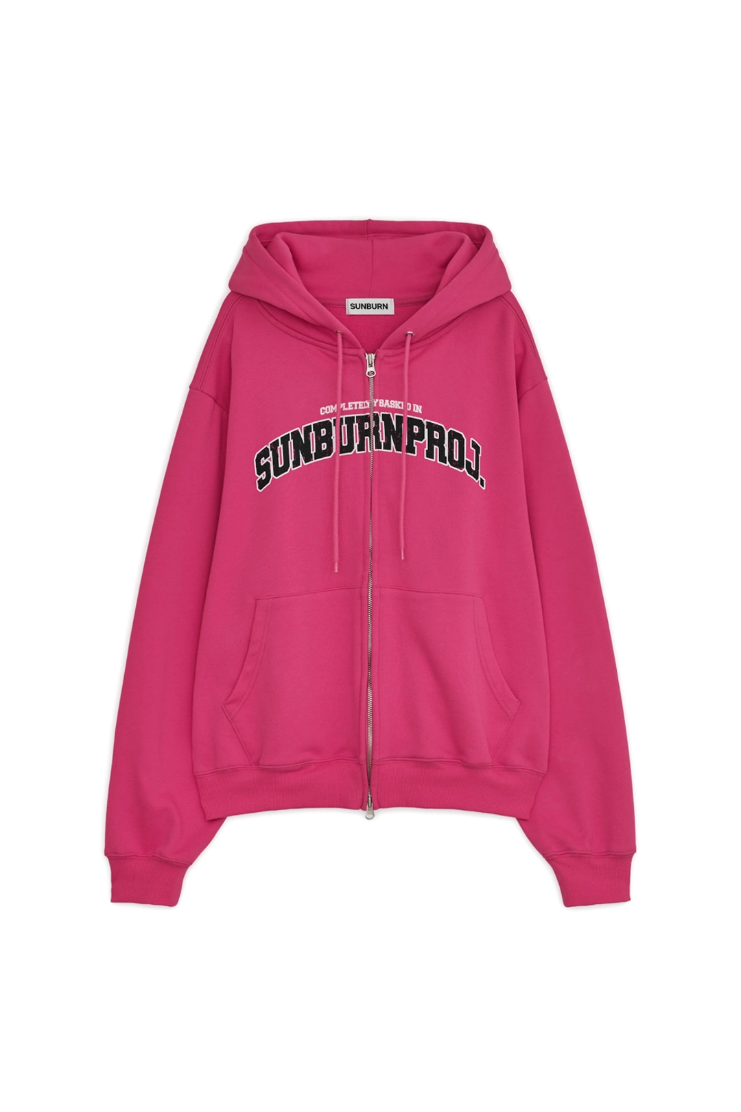 썬번프로젝트 SUNBURN BASIC LOGO HOODIE ZIP-UP, MAGENTA 상품 이미지 1