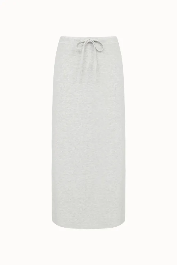 Jersey String Maxi Skirt[LMBFSUSK416]-Light Melange