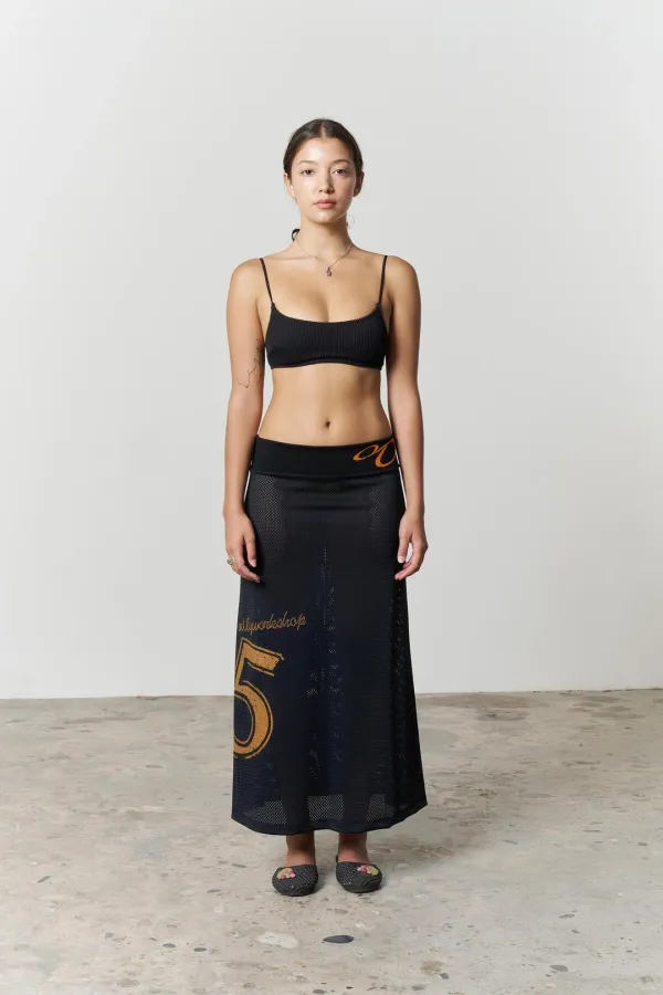 5dly Mesh Skirt, Asphalt