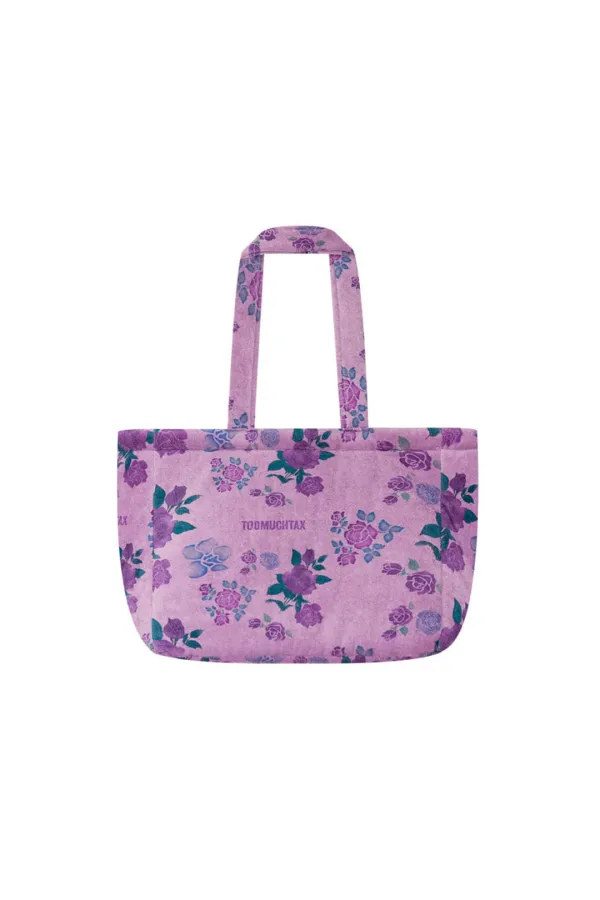 [ONLY FLAGSHIP STORE] ROSE STENCIL TERRY BAG (PURPLE)