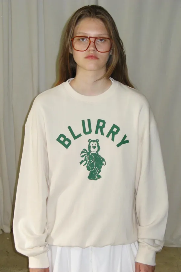 Blurry Bear Sweatshirt (Ivory)