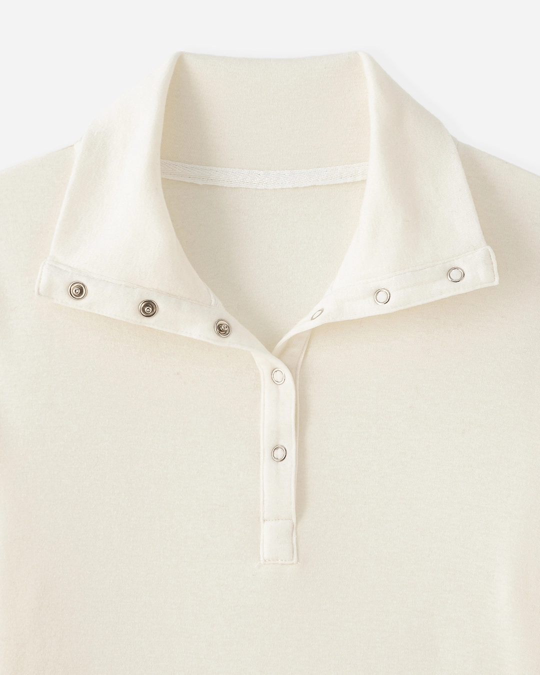 포유어아이즈온리 Demi High Neck Button T-shirt 상품 이미지 2
