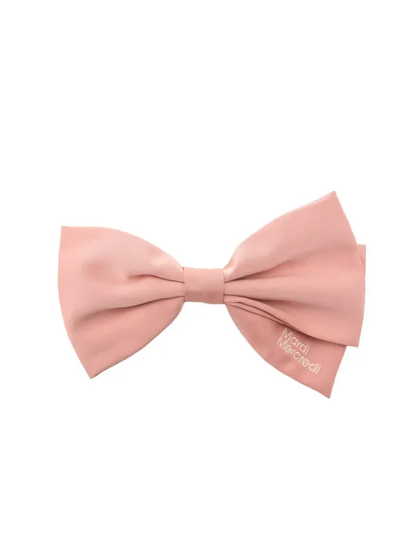 SILK BOW HAIR CLIP_PINK