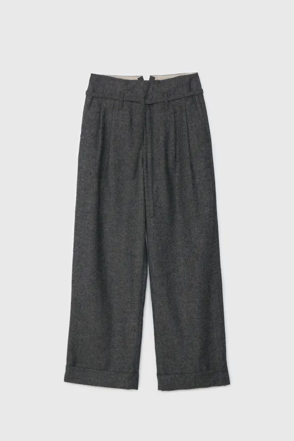 Wool String Trousers (Charcoal)