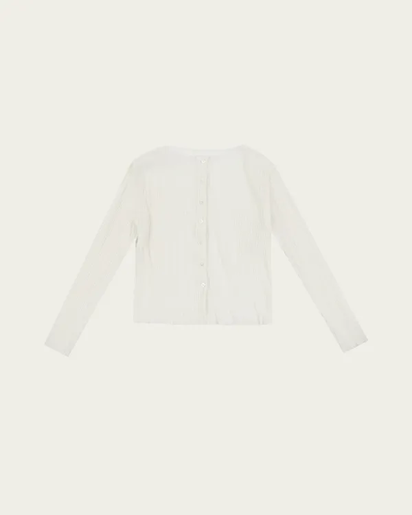 (5차) Aube Pleated Cardigan - Ivory