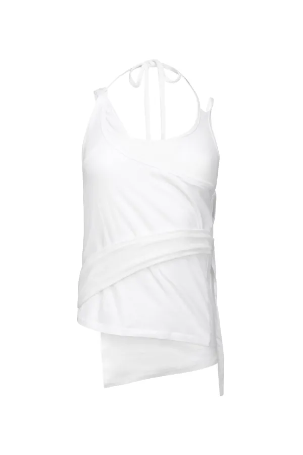 MULTIWAY LAYERED SLEEVELESS WHITE