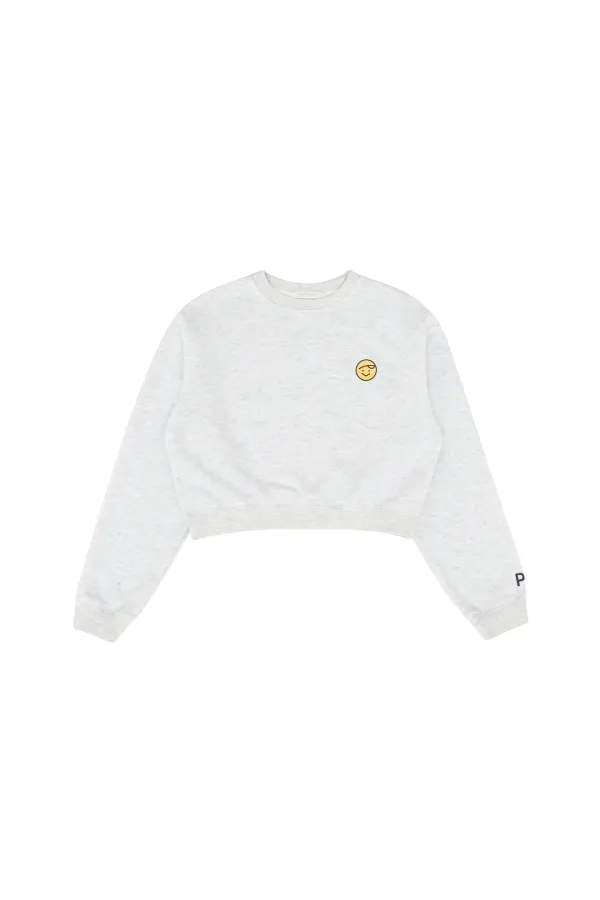 Piv\'vee Smiley Sweatshirt (snow grey)