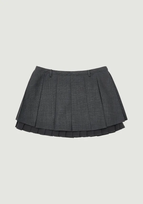 FAE SOLID PLEATS SKIRT