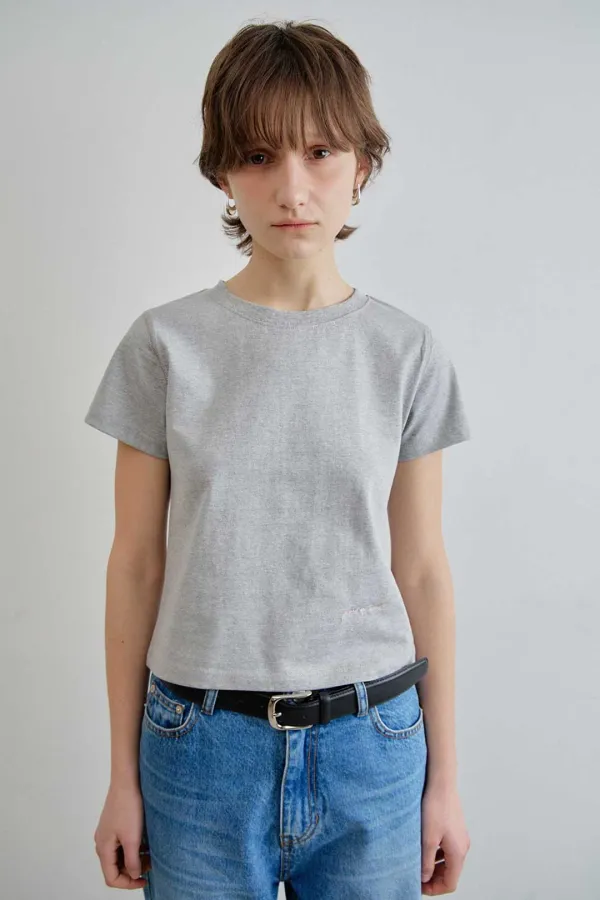 classic cotton logo t-shirts_gray