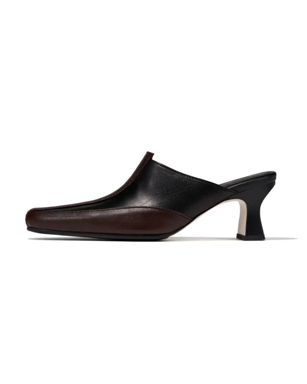 ARC TOE MULE_BLACK/BROWN