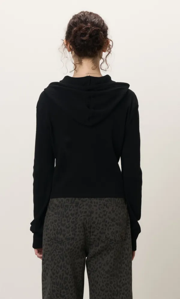 Waffle Slim Hood_Black