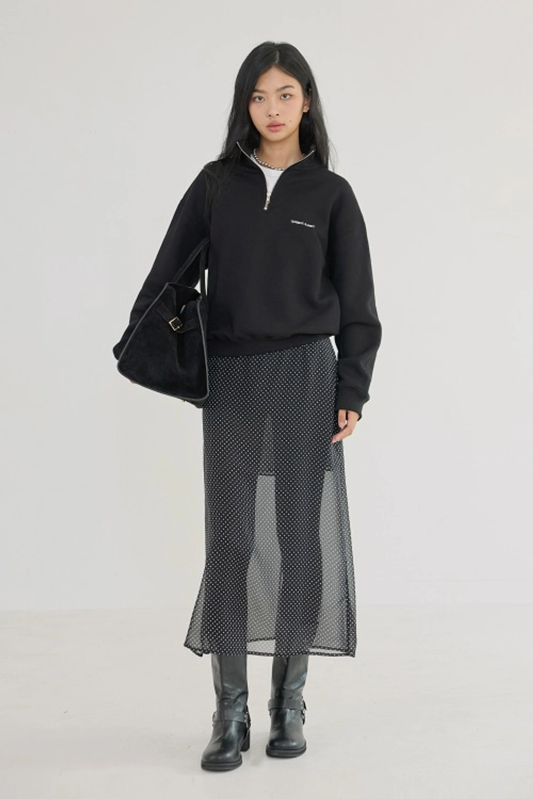 퀸스래빗 Misty Dot Layered Midi Skirt 상품 이미지 2