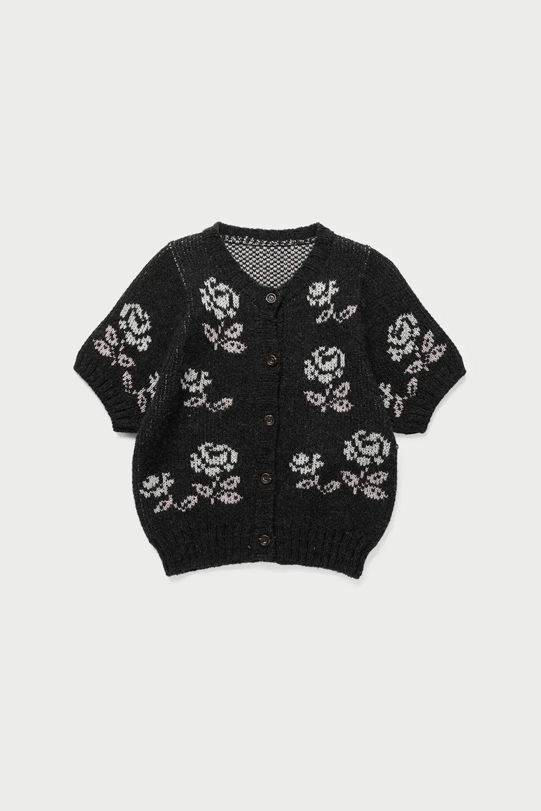 위드아웃썸머 Rose half cardigan_charcoal 상품 이미지 1