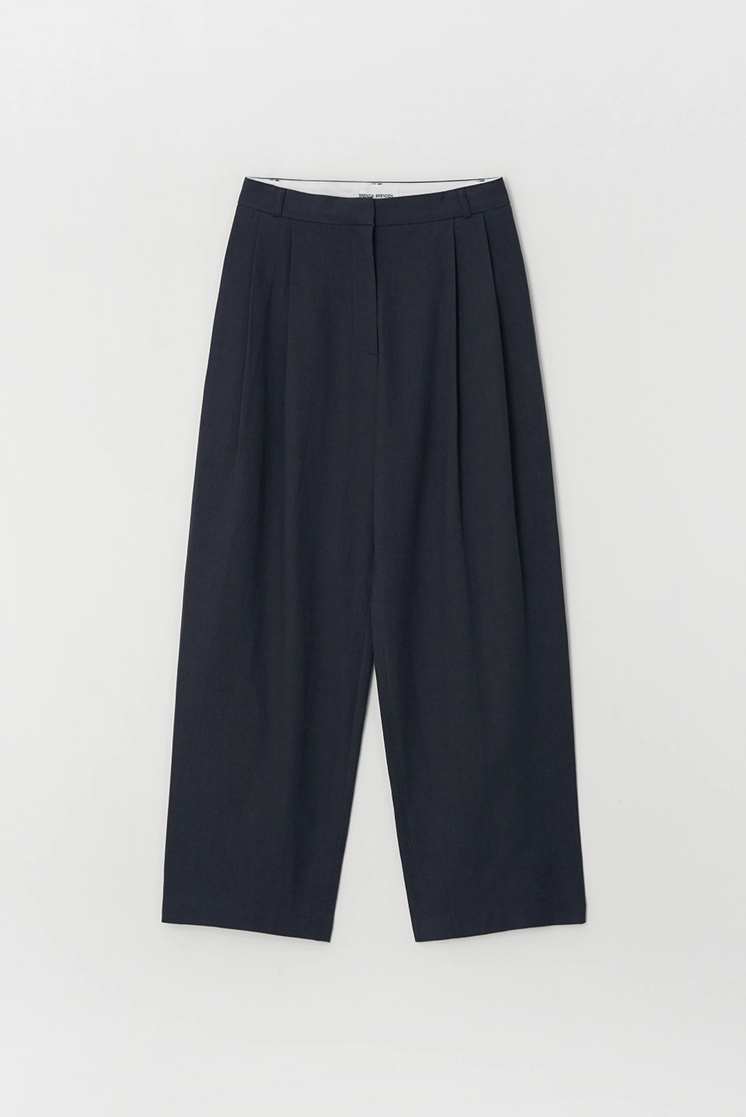 브렌다 브렌든 baker pintuck pants - navy 상품 이미지 2