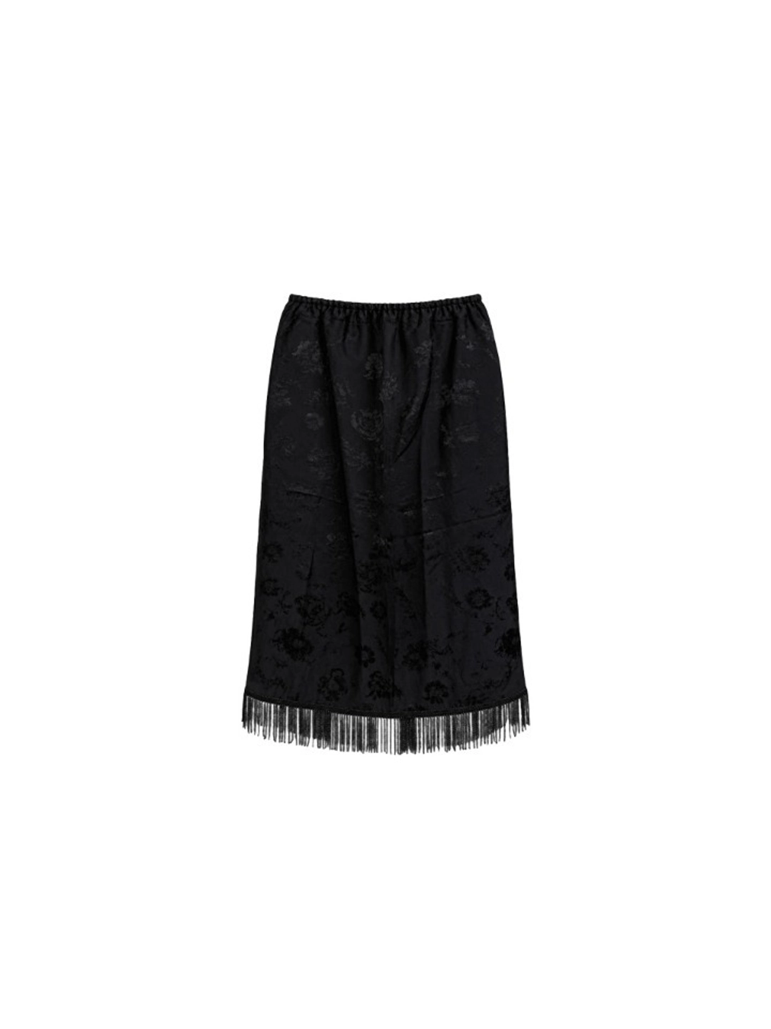 프리터 Fringe Rose Satin Skirt Black_F263SK12 상품 이미지 1