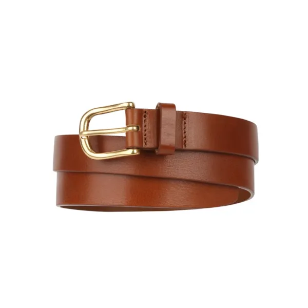 Italy leather plain belt_BROWN