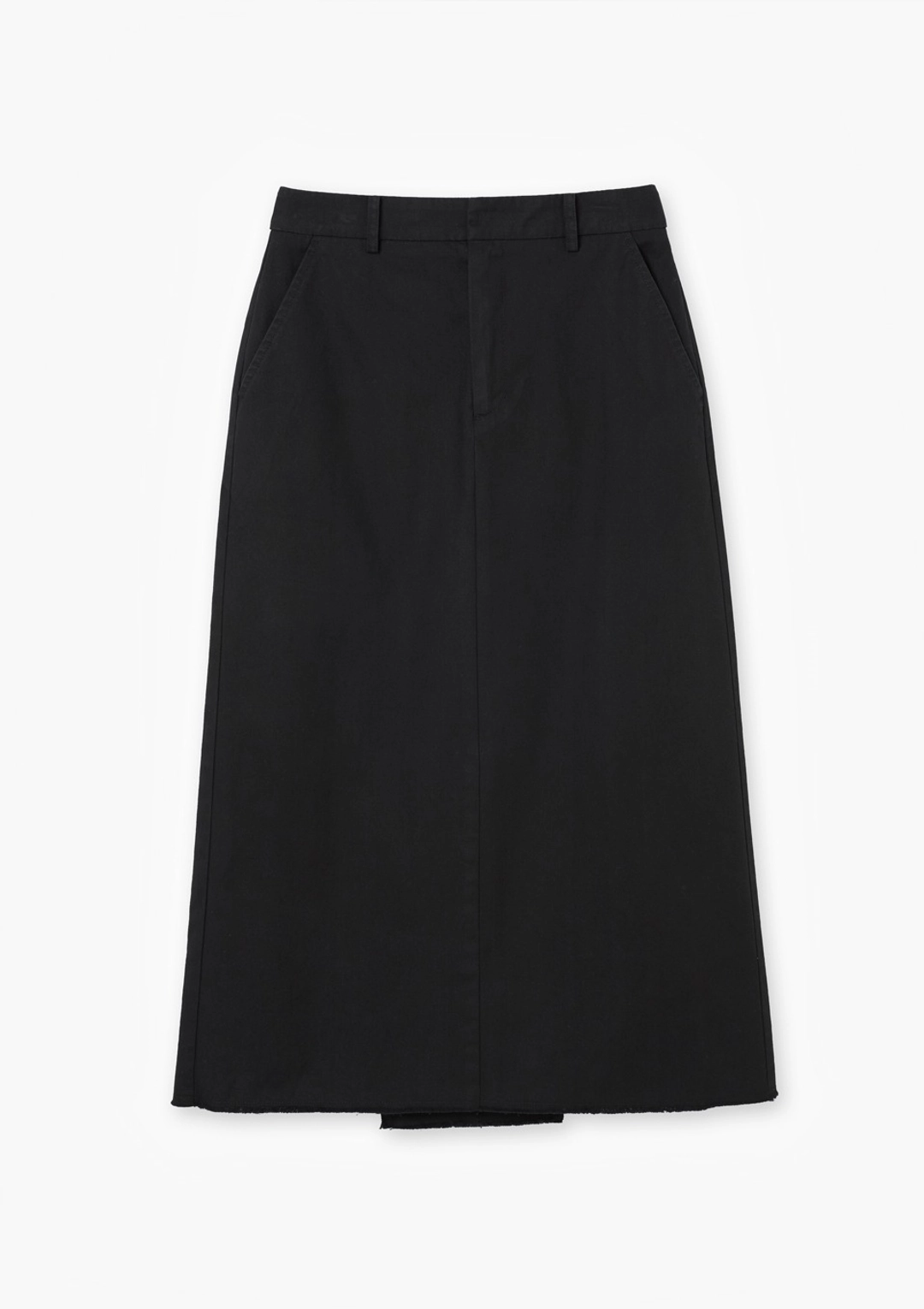 오픈도어 Belted H-Line Long Skirt Black 상품 이미지 1