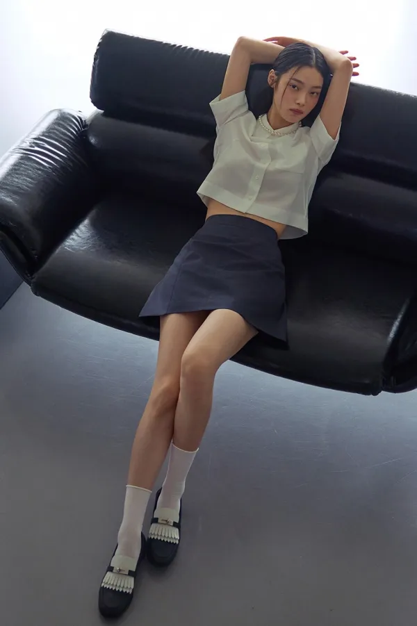 NO.28 SKIRT - CHACOAL NAVY