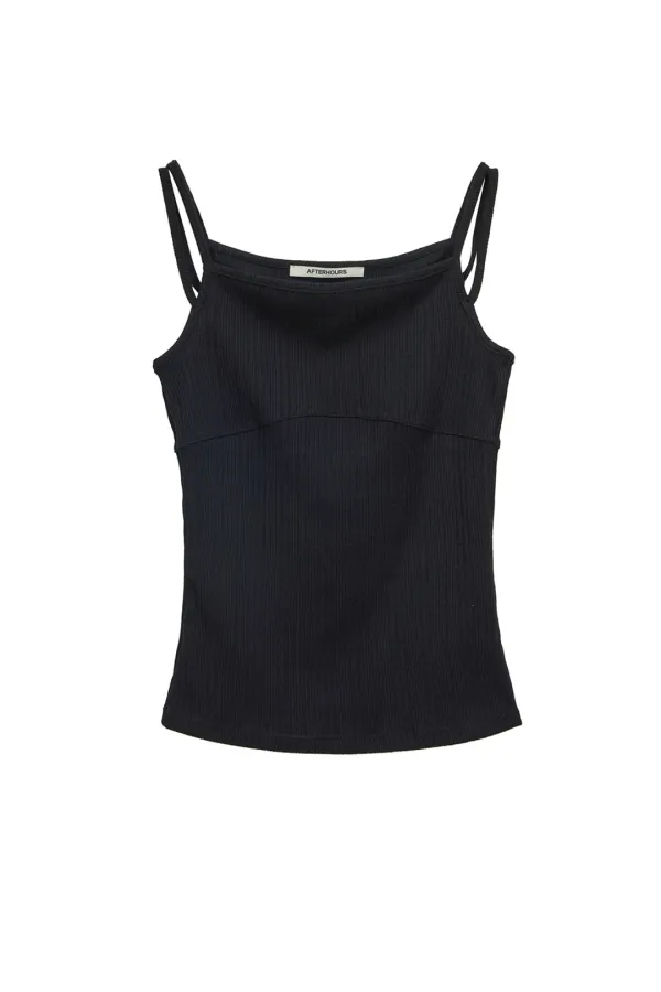 DOUBLE STRAP SLEEVELESS (BLACK)