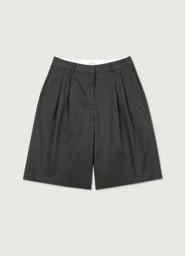 Rough Cotton Bermuda Pants [charcoal]